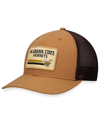 Men's Top of the World Khaki Alabama State Hornets Strive Trucker Adjustable Hat