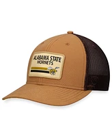 Men's Top of the World Khaki Alabama State Hornets Strive Trucker Adjustable Hat