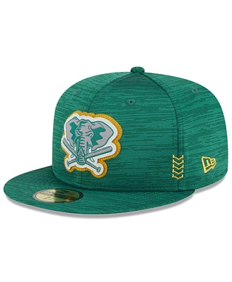 Men's New Era Green Oakland Athletics 2024 Clubhouse 59FIFTY Fitted Hat