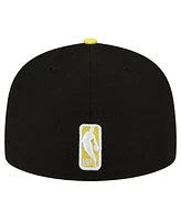 Men's New Era Black, Yellow Utah Jazz 2-Tone 59FIFTY Fitted Hat