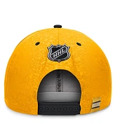 Men's Fanatics Gold, Black Boston Bruins Authentic Pro Snapback Hat