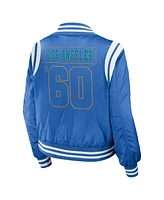 Women's Wear by Erin Andrews Powder Blue Los Angeles Chargers Bomber Full-Zip Jacket