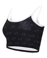 Women's Concepts Sport Black Carolina Panthers Gauge Lounge Bralette