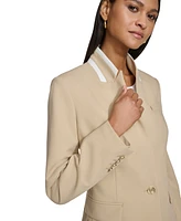 Karl Lagerfeld Women's One Button Long-Sleeve Blazer
