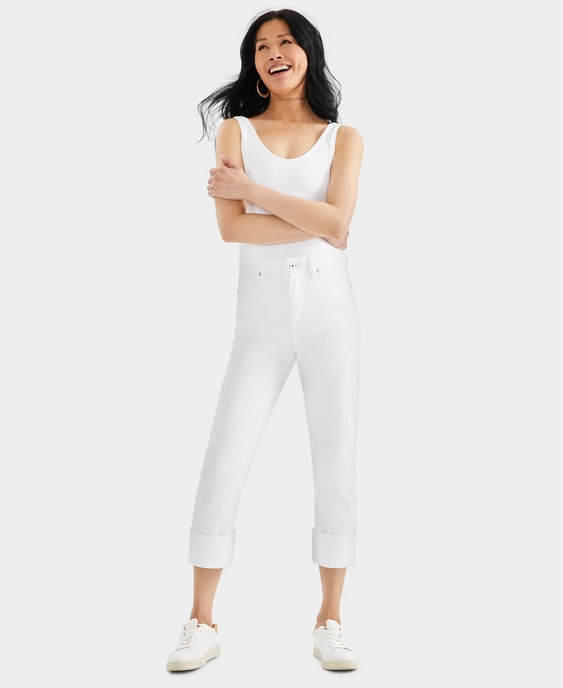 Style & Co Women's High-Rise Cuffed Capri Jeans, Exclusively at Macy's
