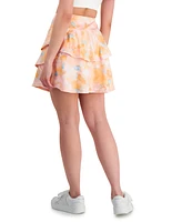 Id Ideology Women's Printed Tiered-Flounce Skort, Created for Macy's