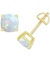 Lab-Grown Opal Screw Back Stud Earrings (3/4 ct. t.w.) Sterling Silver