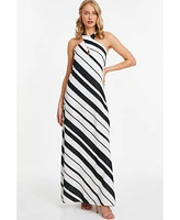 Quiz Women's Stripe Halter Neck Maxi Dress