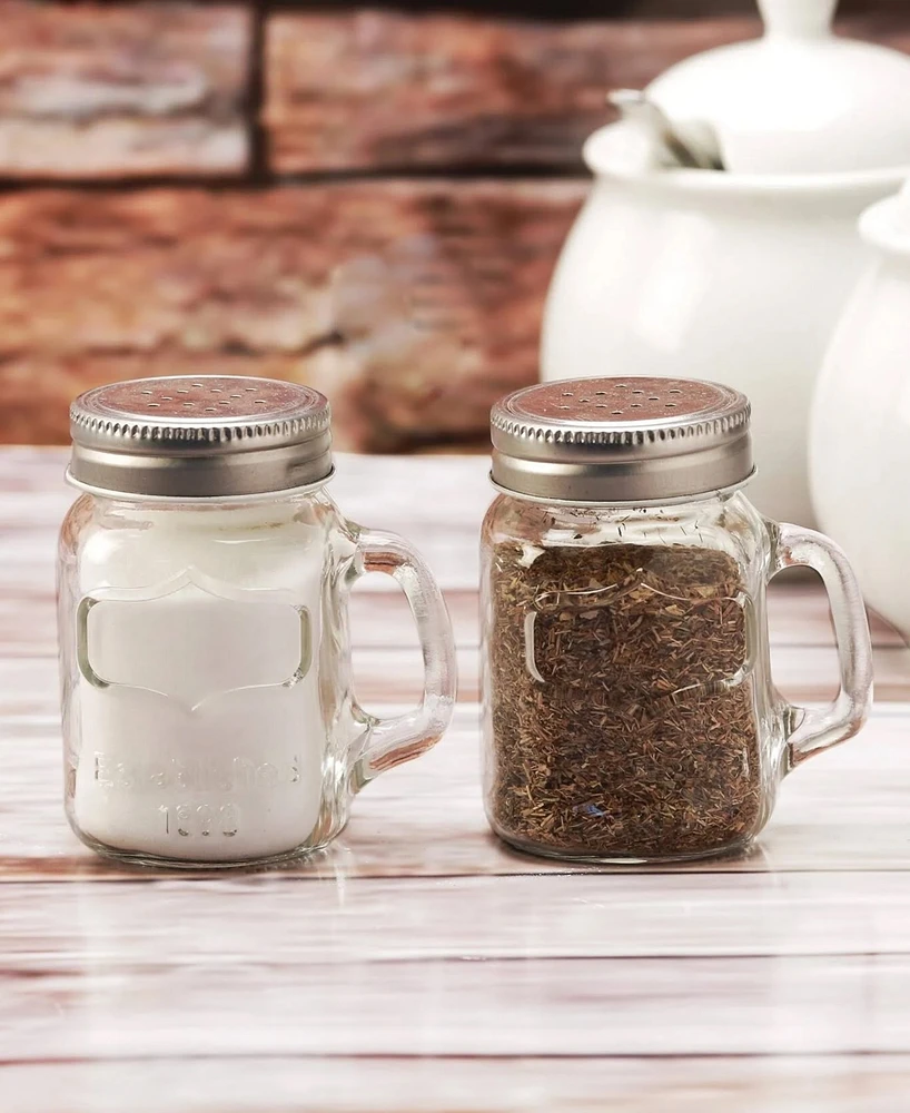 Circleware Yorkshire Set Of 2 - 5 oz Mason Jar Salt and Pepper Shakers