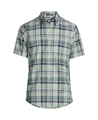 Lands' End Men's Short Sleeve Traditional Fit No Iron Sportshirt