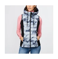 Bernardo Women's Neoprene Combo Printed Vest Jacket