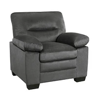 Simplie Fun Modern Sleek Design Living Room Furniture 1 Piece Chair Dark Fabric Upholstered Comfortable