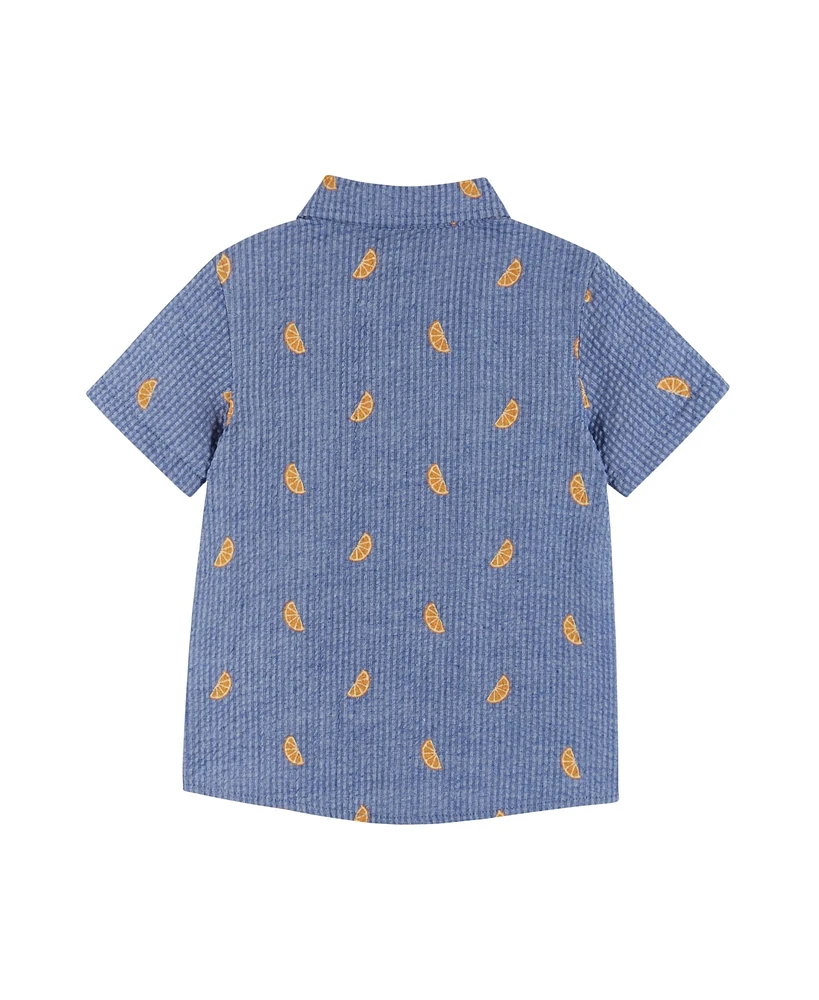 Toddler/Child Boys Seersucker Short Sleeve Buttondown Shirt