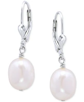 Giani Bernini Cultured Freshwater Baroque Pearl (10mm) Leverback Drop Earrings, Created for Macy's