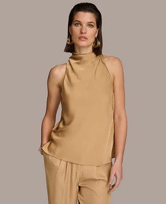 Donna Karan Women's High-Neck Sleeveless Blouse