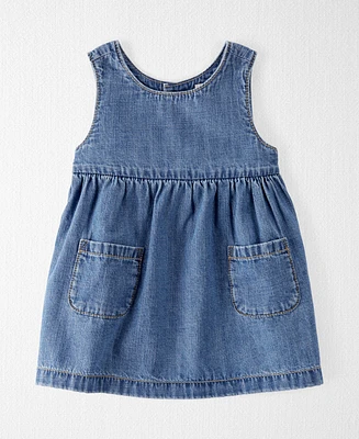 Little Planet by Carter's Baby Girls Organic Cotton Denim Pocket Dress