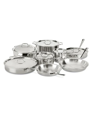 All-Clad Stainless Steel Cookware Set, 14 Piece