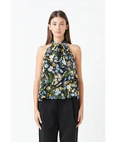 Women's Floral Halter Top