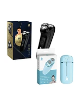 Pursonic Shaving Bundle: Mario Lopez Men's Rechargeable Electric Shaver & Painless Electric Shaver