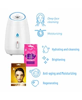 Pursonic Deluxe Facial Steamer with 6 Soothing Eye Masks & 6 Nourishing Lip Masks