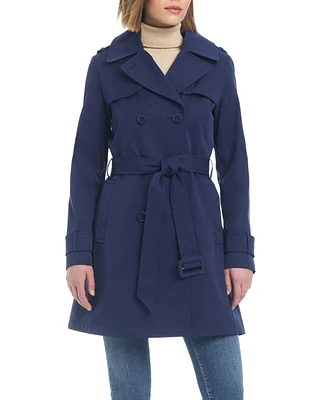 Kate Spade Women's Pleated Back Water-Resistant Trench Coat