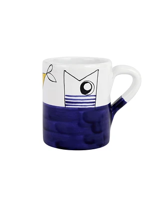 Vietri Pesce Pazzo Multicolor Swimming Fish Mug