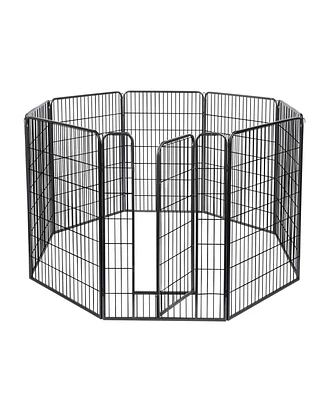 Yescom 8 Pieces 28"x47" Pet Playpen Extra Large Dog Exercise Fence Panel Crate Camping