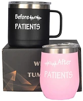 Before and After Patients Coffee Mug Tumbler, Ideal Graduation and Christmas Gifts for Doctors, Dentists, Medical Physicians, Dental Hygienists, Medic