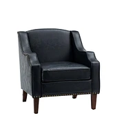 Hulala Home Ceri Contemporary Upholstery Armchair with Nailhead Trim