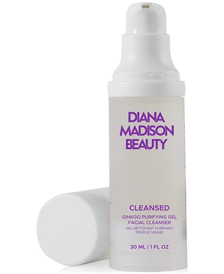 Diana Madison Beauty Travel-Size Cleansed Ginkgo Purifying Gel Facial Cleanser, 30 ml