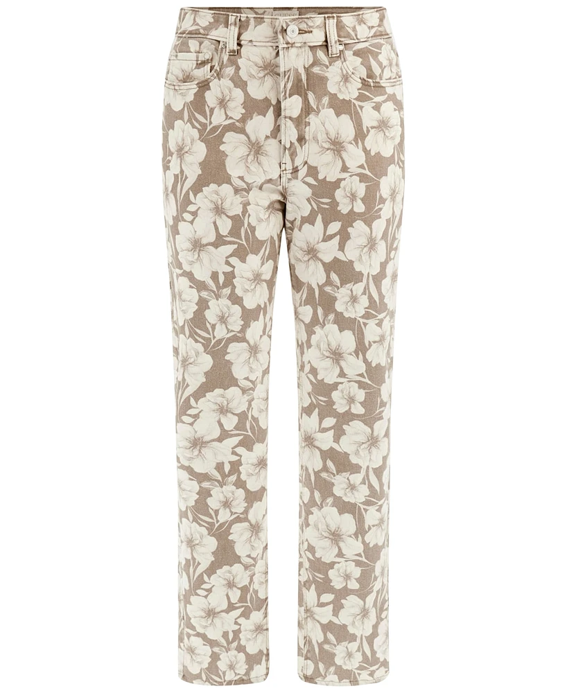 Guess Women's Girly Floral-Print Skinny-Straight Jeans