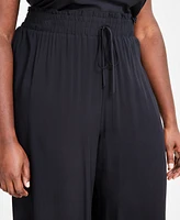 Bar Iii Trendy Plus Pull-On Wide-Leg Pants, Created for Macy's