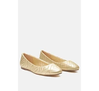 janice quilted ballerina flats
