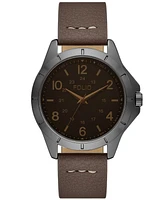 Folio Men's Three Hand Brown Polyurethane Watch 42mm