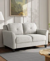 Lifestyle Solutions 56.3" Polyester Harvard Loveseat with Curved Arms