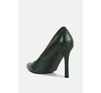 Women mellen croc faux leather formal pumps