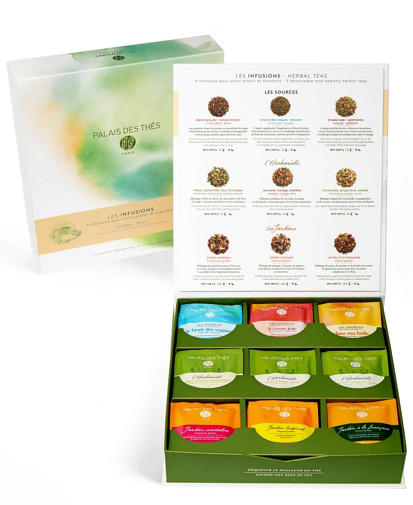 Palais des Thes Herbal Tea Assortment Gift Set, 45 Piece