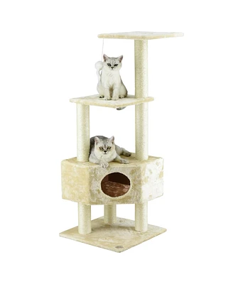 Go Pet Club 51 in. Classic Cat Tree Furniture with Sisal Covered Posts