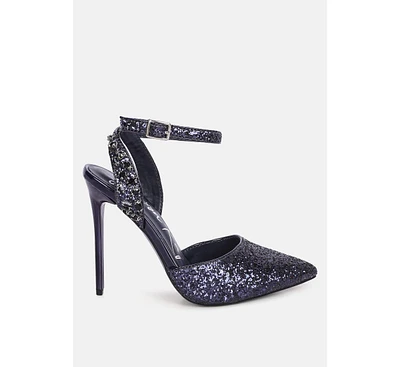 cloriss diamante embellished glitter high heels
