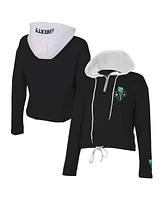 Women's Stadium Essentials Black New York Liberty Game Plan Quarter-Zip Hoodie