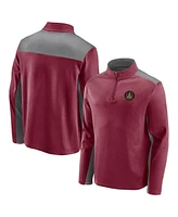 Men's Fanatics Red Atlanta United Fc Primary Logo 1, 4-Zip Fleece Jacket