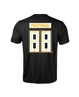 Men's LevelWear David Pastrnak Black Boston Bruins Richmond Player Name and Number T-shirt
