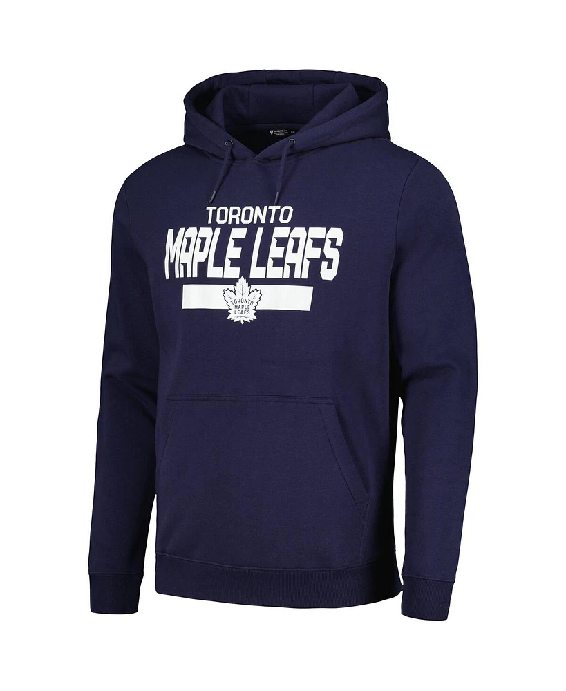 Men's LevelWear Auston Matthews Navy Toronto Maple Leafs Podium Name and Number Pullover Hoodie