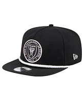 Men's New Era Black Inter Miami Cf 2024 Kick Off Collection Golfer Snapback Hat