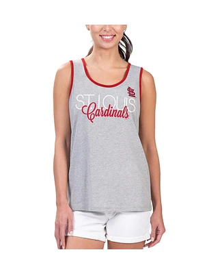 Women's G-iii 4Her by Carl Banks Gray St. Louis Cardinals Fastest Lap Tank Top