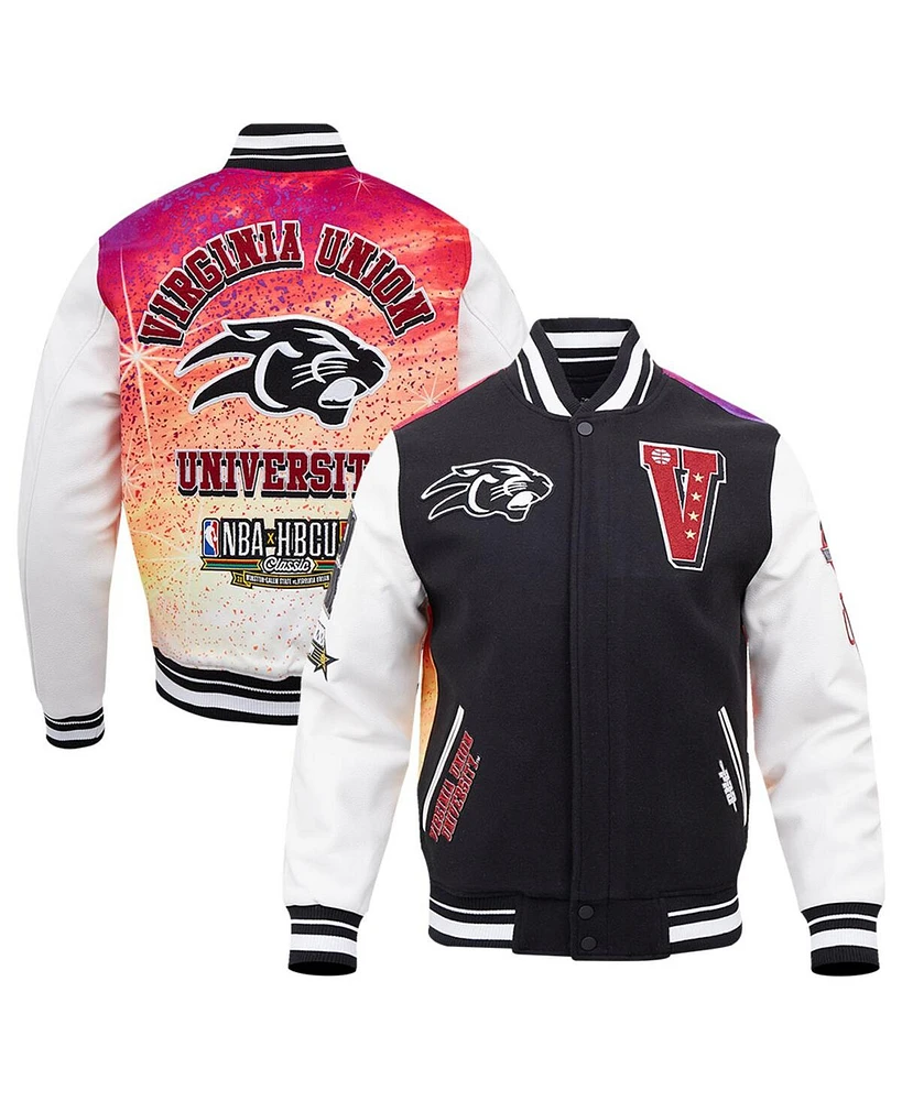 Men's Pro Standard Black Virginia Union University 2024 Nba All-Star Game x Hbcu Classic Varsity Full-Snap Jacket