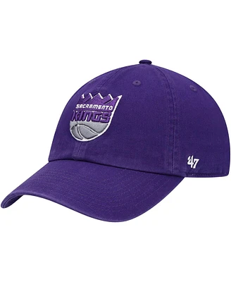Men's '47 Brand Purple Sacramento Kings Team Clean Up Adjustable Hat