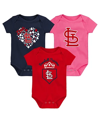 Baby Boys and Girls Outerstuff St. Louis Cardinals 3-Pack Home Run Bodysuit Set