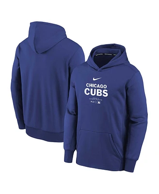 Big Boys Nike Royal Chicago Cubs Authentic Collection Performance Pullover Hoodie