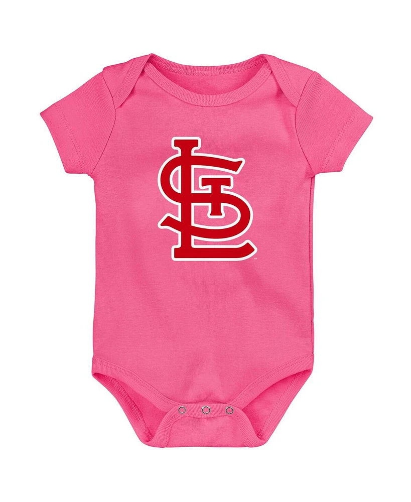 Baby Boys and Girls Outerstuff St. Louis Cardinals 3-Pack Home Run Bodysuit Set
